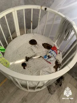 Младенец загорелся в собственной кроватке