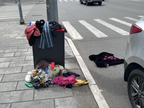 Кучеряво живем: жители Сызрани избавляются от роскоши - на помойку выбросили шубу