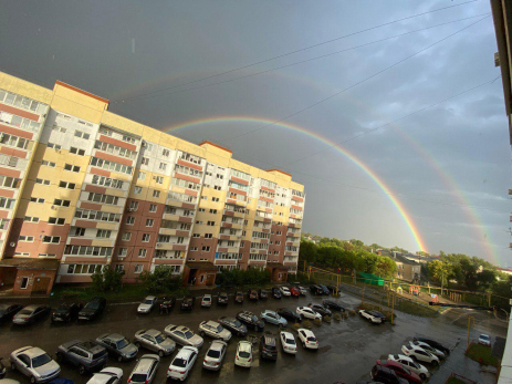После урагана в небе над Сызранью появилось доброе знамение