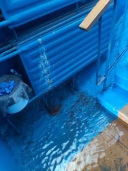 Из батареи хлещет теплоноситель: в Сызрани подъезд дома затопило после пуска тепла