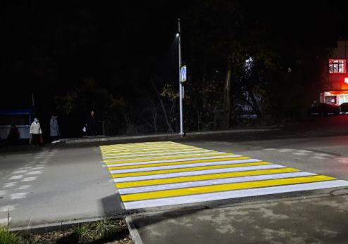 В Сызрани пешеходные переходы начали светиться сверху и снизу