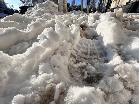 После каникул ученики сызранских школ вышли на борьбу со снегом