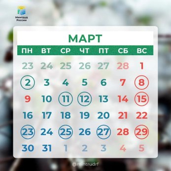 Минтруд рассказал, как будем отдыхать в марте 2026 года и какие праздники отмечать